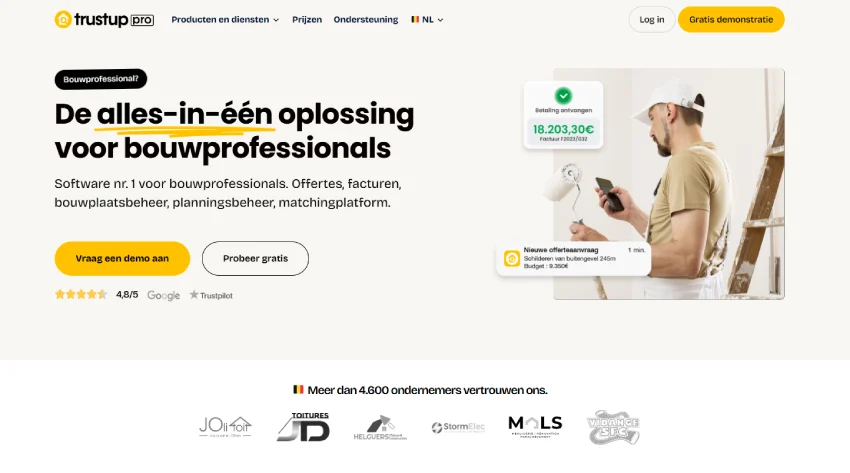 b2b website merk voorbeeld