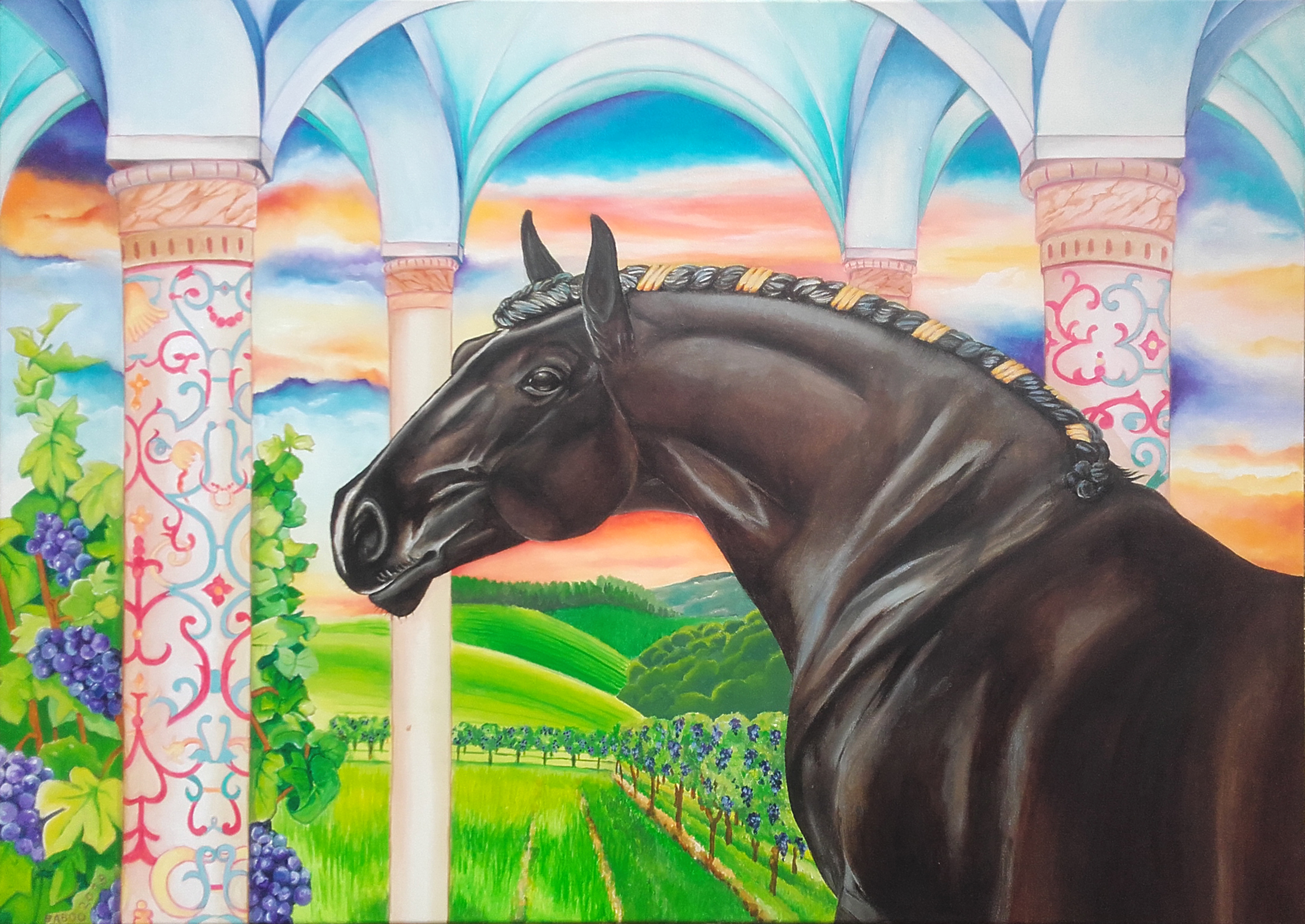 Equine Art by Baboo Paintings.
Reino - cavalo Lusitano