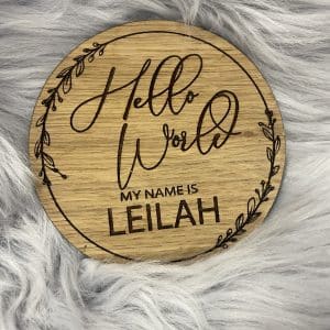 hello world plaque