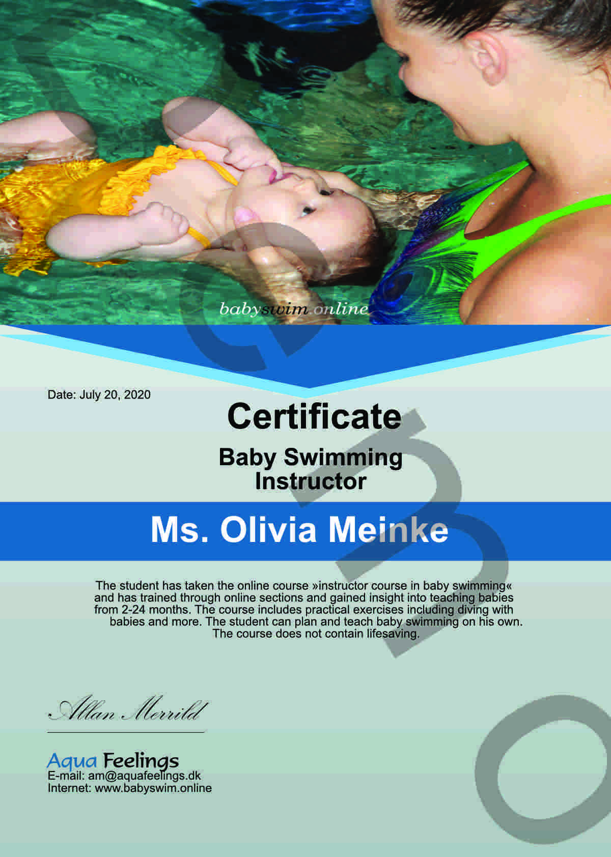 swim instructor training online