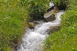 Water flowing over rocks