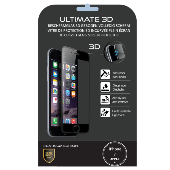 tegel heelal avontuur VERRE DE PROTECTION ULTIMATE 3D NOIR POUR IPHONE 7 - Back2buzz - Premium  Refurbished iPhones