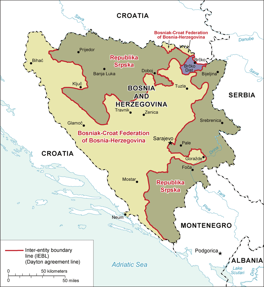 Deze afbeelding heeft een leeg alt-attribuut; de bestandsnaam is General-location-map-of-Bosnia-Herzegovina-showing-the-IEBL-and-major-settlements.png