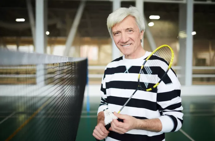 Senior citizen badminton