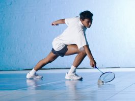 asian badminton player