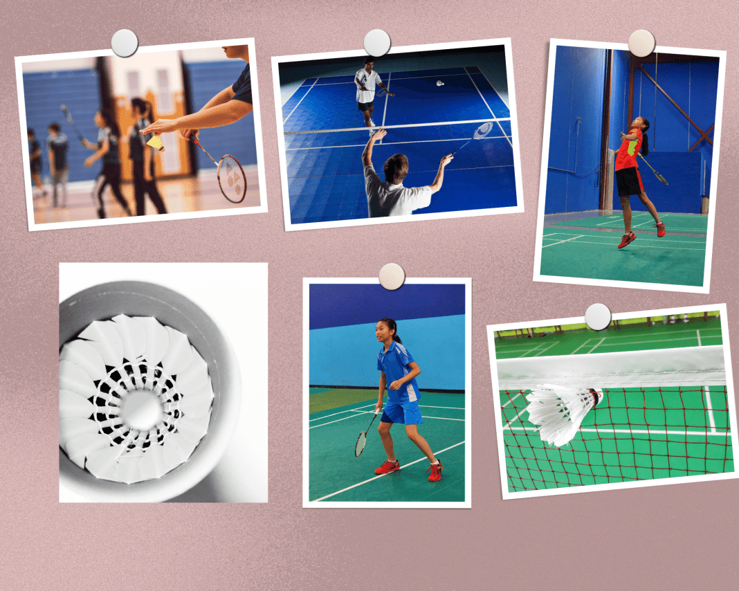 Badminton collage