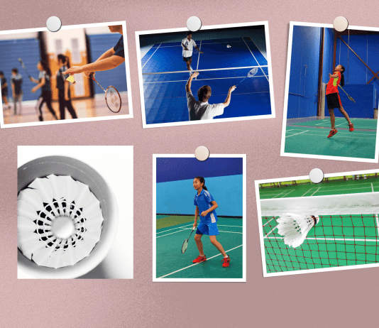 Badminton collage