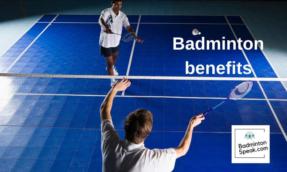 The benefits of playing badminton infographic explaining benefits