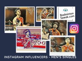Instagram badminton influencers male singles