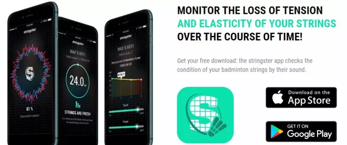 Stringster app cover Badmintonspeak.com Badminton strings tension check with Springster