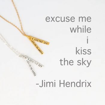 SMYCKE MED BUDSKAP BUDSKAPSHÄNGE BUDSKAPSSMYCKE HALSBAND MED INSPIRERANDE TEXT JIMI HENDRIX