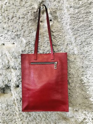 bæredygtig taske af upcycled læder