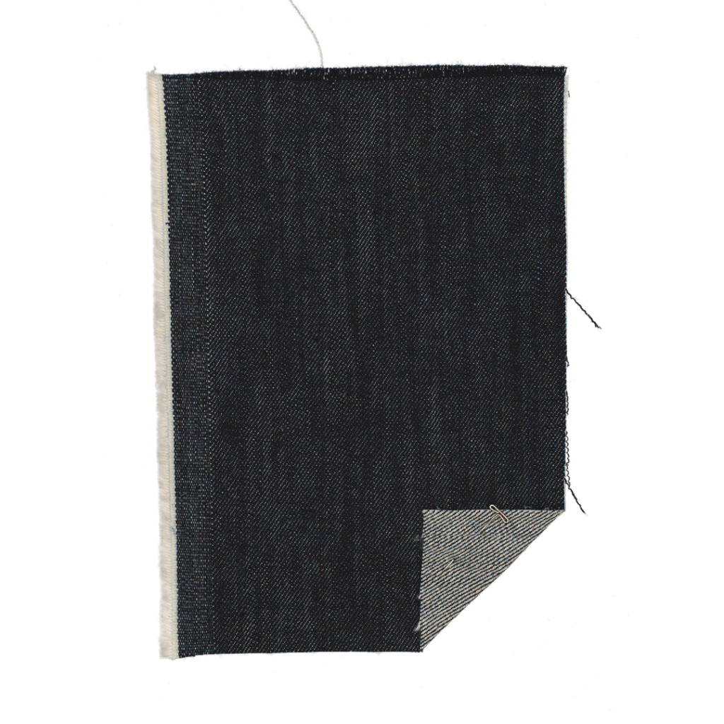 A heavyweight recycled denim made out of 70% cotton and 30% recycled cotton. Produced by an Italian denim manufacturer that has been producing high-quality.