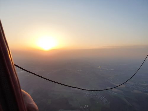 Sonnenuntergang aus dem Ballonkorb