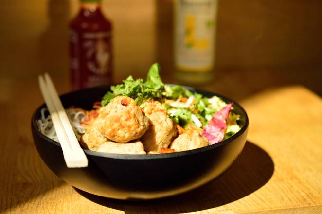 rice bowl Vietnamese meatballs