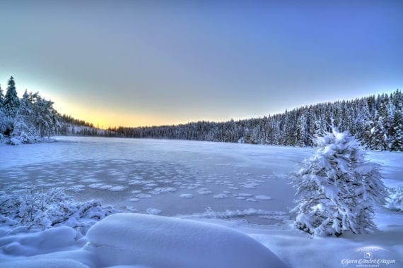 Østervannet Frozen Sunset