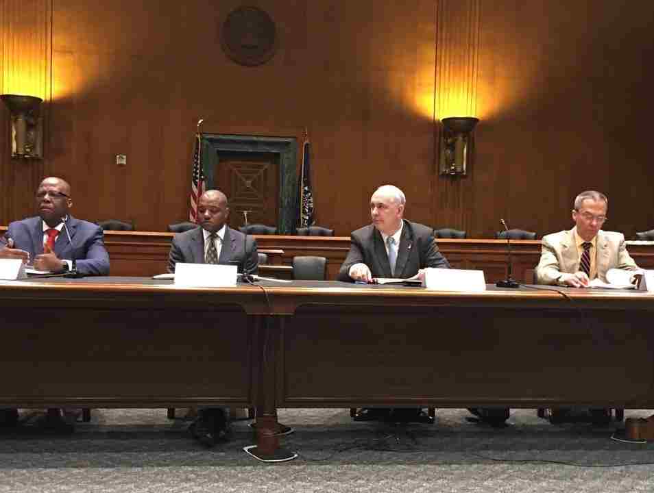 Ricardo Baretzky testifying before the U.S. Senate Foreign Relations Subcommittee