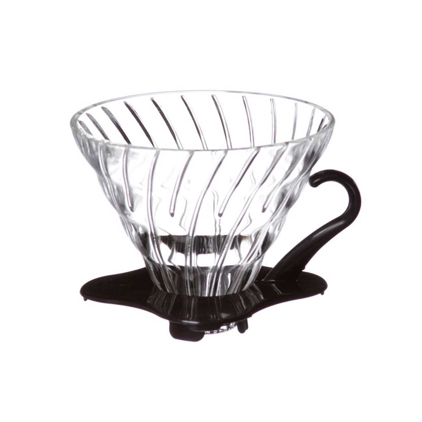 Hario Dripper V60 02 Glass black Baristatools.be