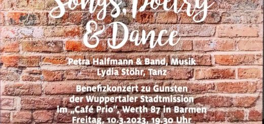 Songs, Poetry & Dance am 10.3.23 im Café Prio