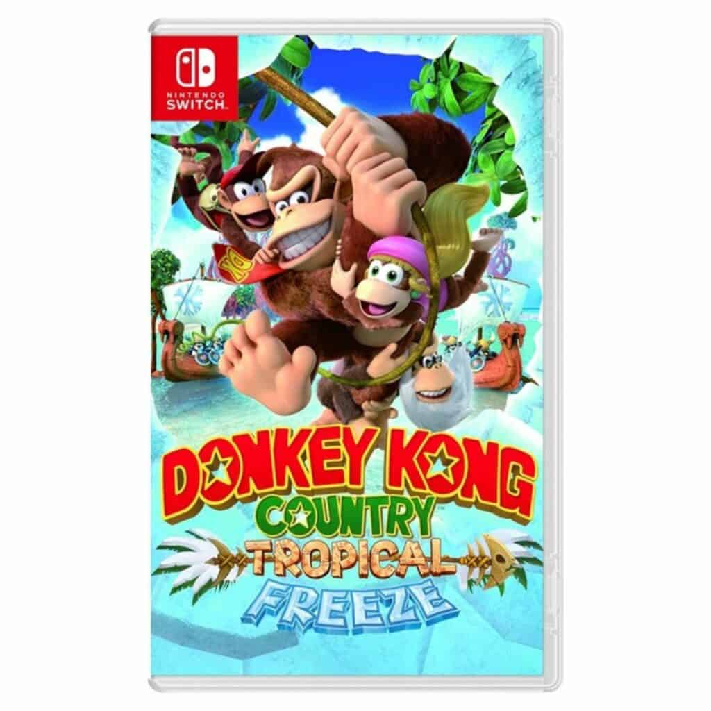 Donkey Kong i action i Donkey Kong Country: Tropical Freeze.
