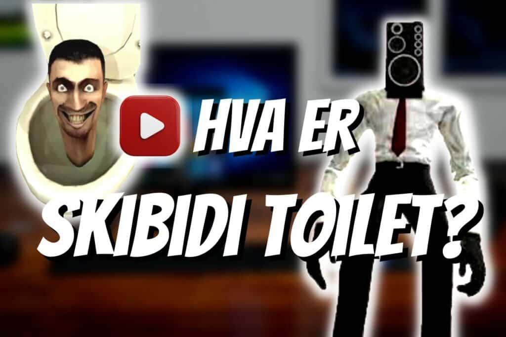 Tekst og bilde av figurer fra Skibidi Toilet.