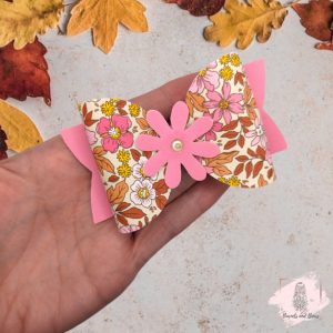 Pink Flower Bow