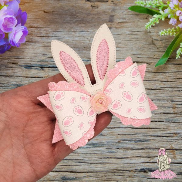 Baby Pink Bunny Ears Bow