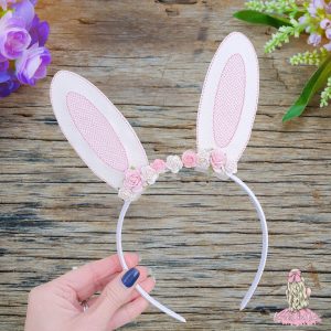 White Bunny Flower Ears