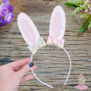 White Rainbow Bunny Ears