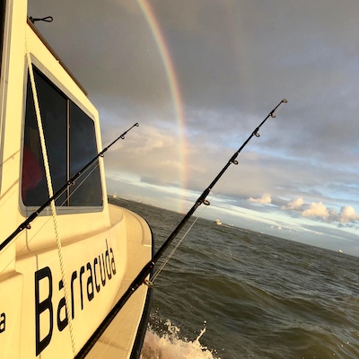 regenboog tijdens vistrip