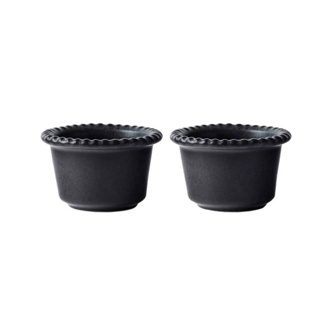 Serverings- och bakskål 12 cm 2-pack svart