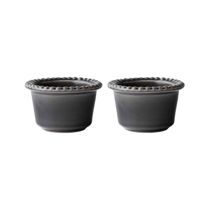 Serverings- och bakskål 12 cm 2-pack grå