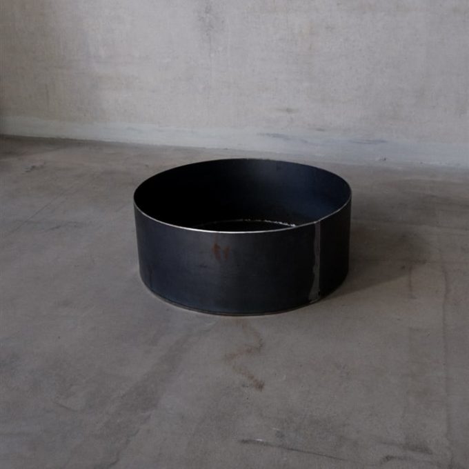 Rund Cortenkruka Låg M