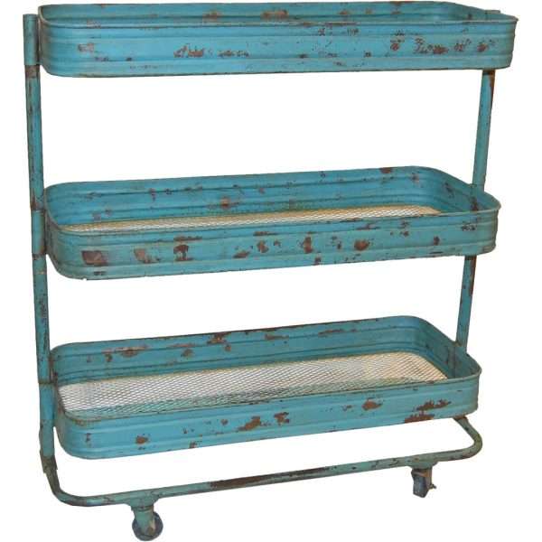 Vega rullebord - antikblå med patina