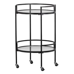 WOOOD EXCLUSIVE Zora Trolley Metal/glas Sort