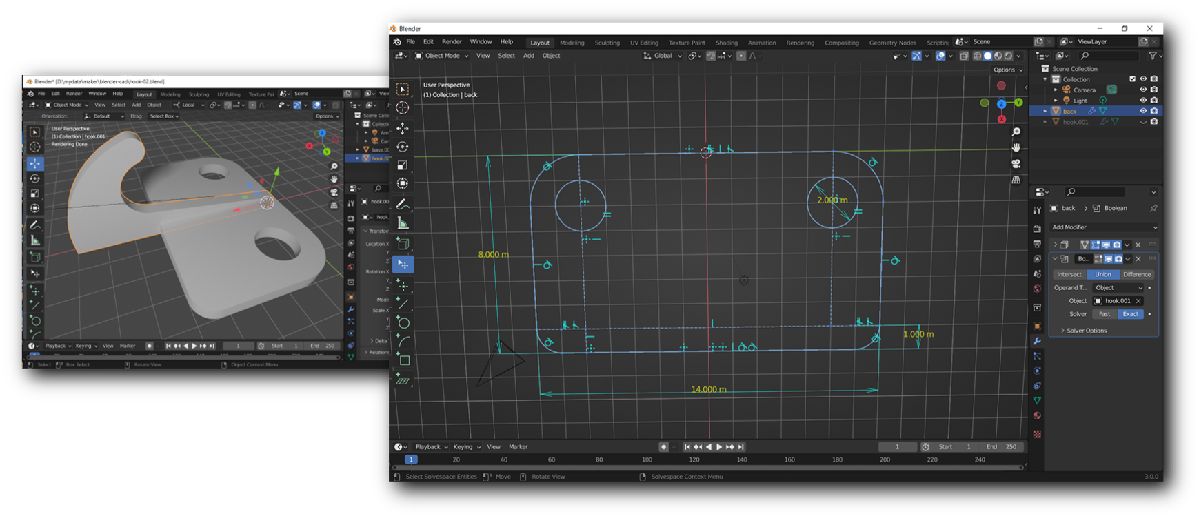 CAD Sketcher in Blender Basingstoke Makerspace