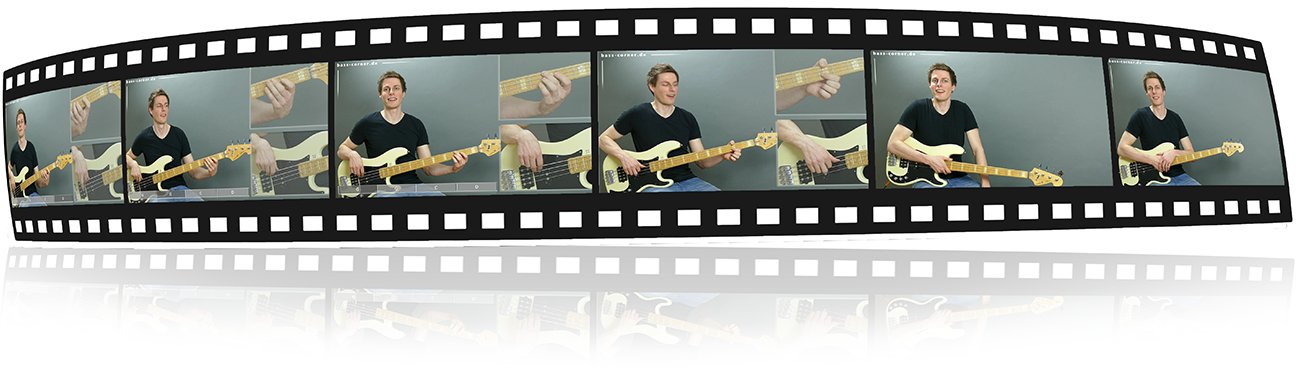 Bild: Bass-Lernen mit Videos - Filmstreifen making of bass-corner