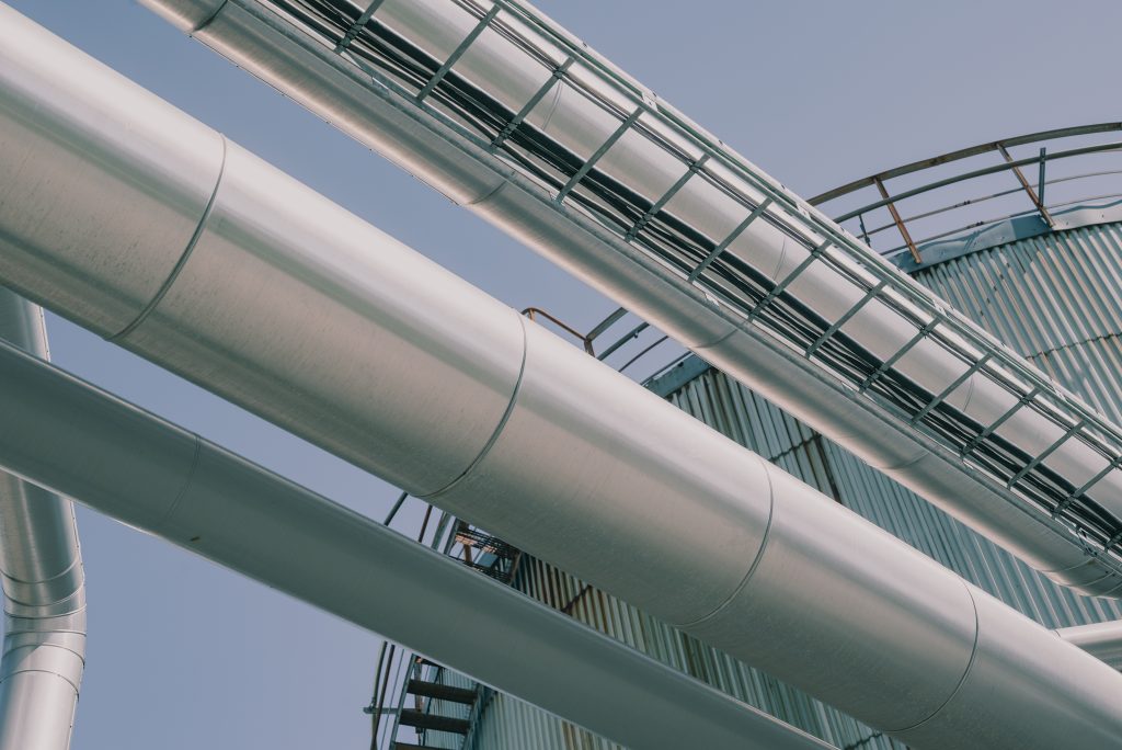 Industrial image of pipes and cisterns