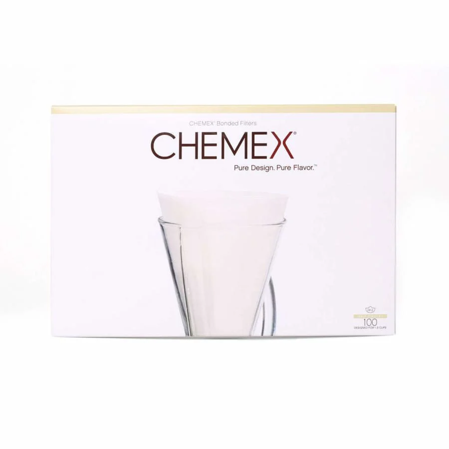 CHEMEX KAFFEFILTRE RUNDE HVIDE 3 KOPPER  FP-2