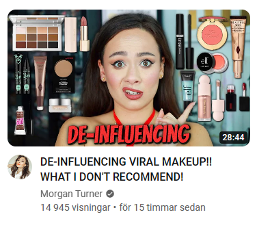 Influencern de-influencerar