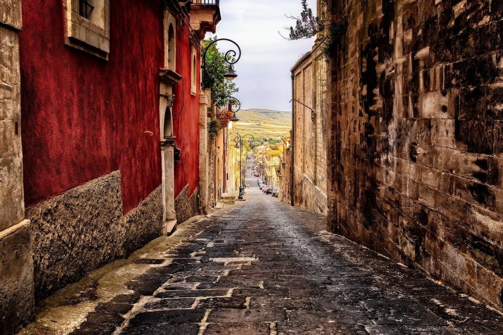 alley, road, sicily