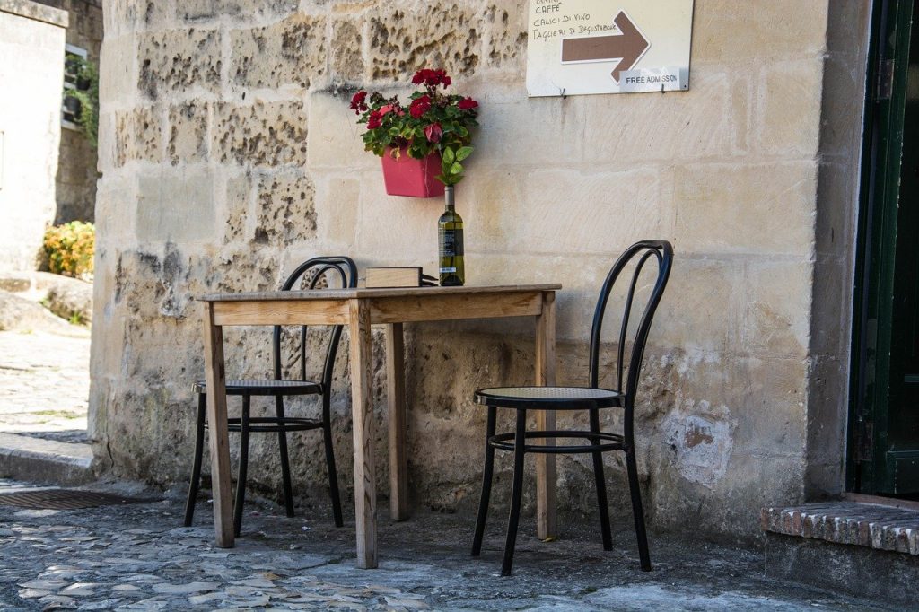 matera, italy, chairs