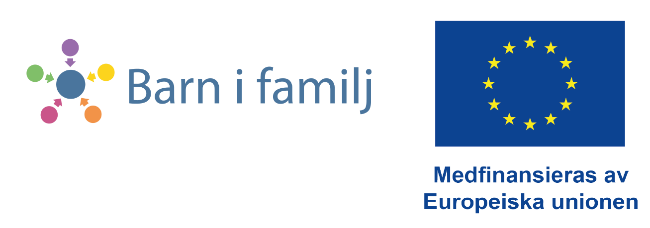Logotyp för barn i familj och europeiska unionen