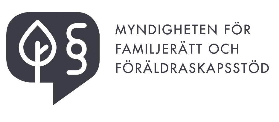 Logotyp för myndigheten för familjerätt och föräldraskapsstöd