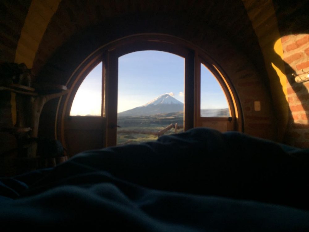 Waking up in the hobbit hole Ecuador
