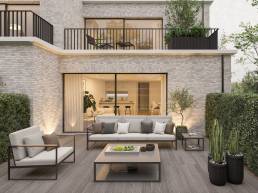 appartement te koop, Brustem St-Truiden - terras voorstel