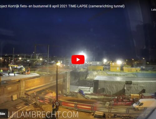 Stationsproject Kortrijk fiets- en bustunnel 8 april 2021 TIME-LAPSE (camerarichting tunnel)