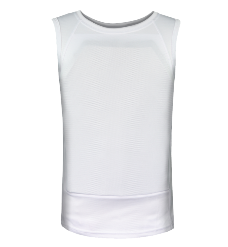 T-Shirt-Vest-White-Front