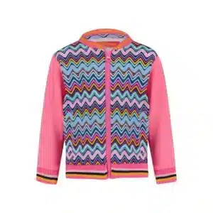 Neon Pink / Zigzag AOP Vest Colette - Voorkant