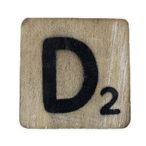 Houten Scrabble Letter D - Naturel